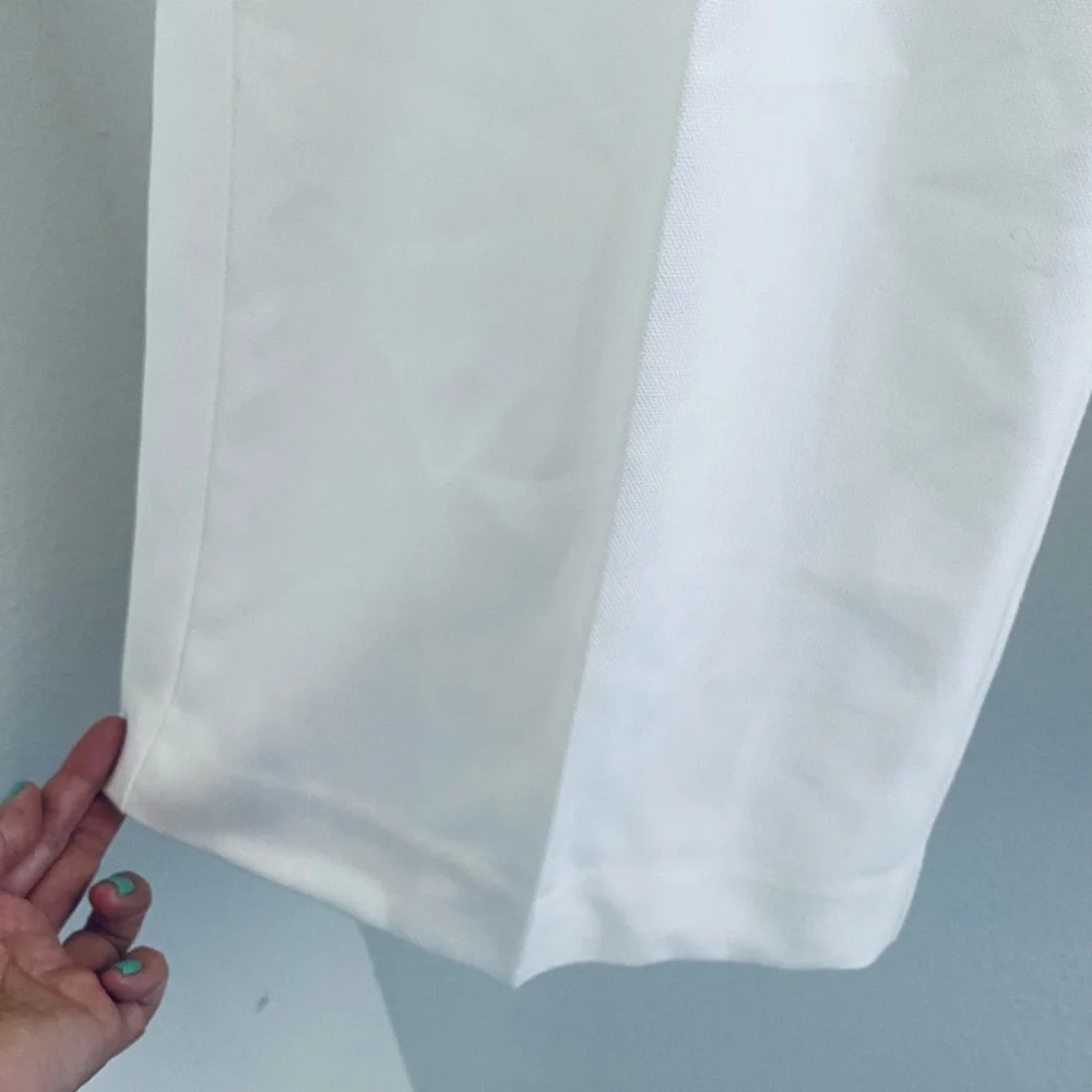 OAK + FORT Elegant White Wide-Leg Pants - Picture 2 of 16